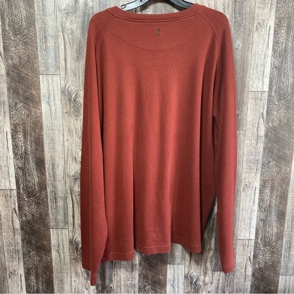 Royal Robbins- Rust Color Crew Neck Long Sleeve Casual Cotton Top- Sz. XXL - Picture 6 of 7